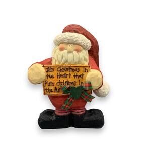 Crazy Mountain Resin Santa Claus Figure Christmas in the Heart Air 7" 1997 VTG